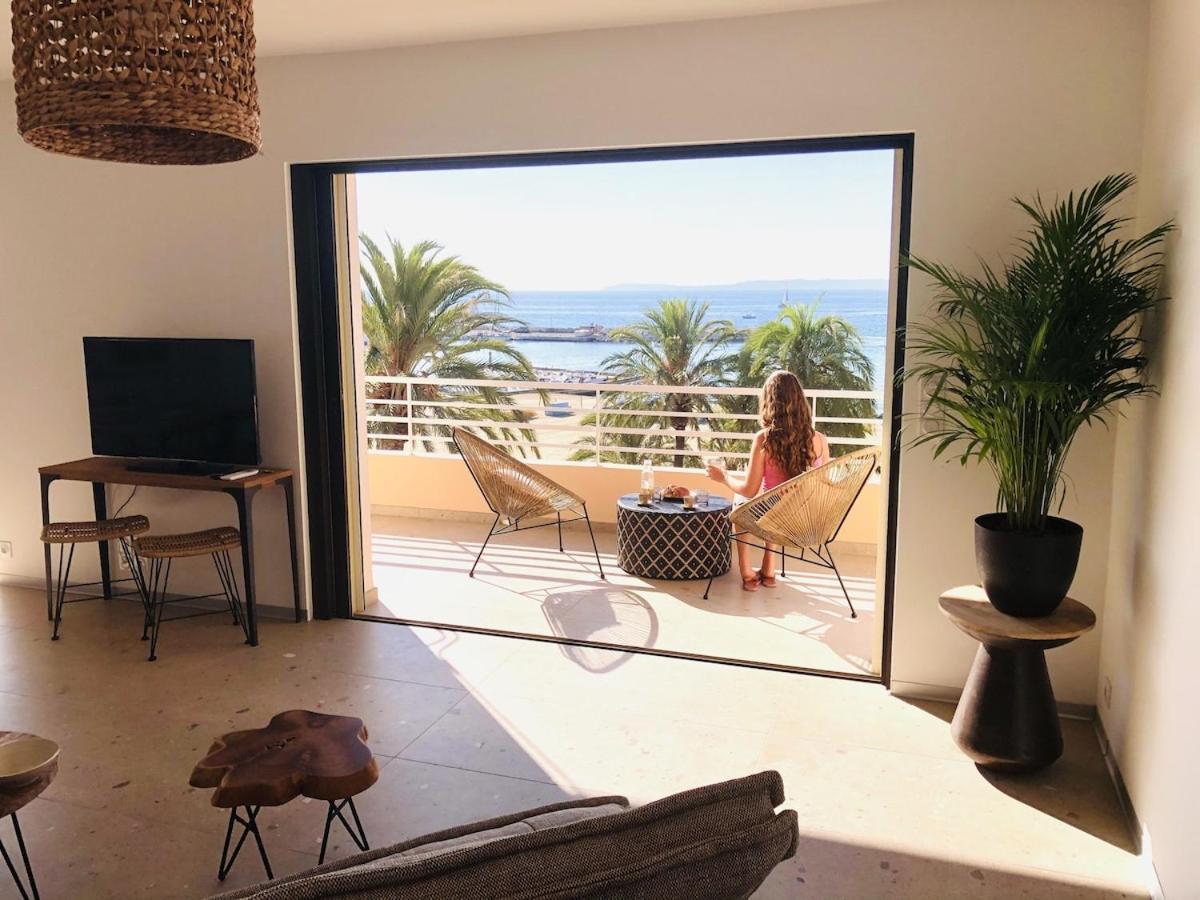 Appartement T3 Lumineux Traversant Totalement Neuf En Face De La Plage Front De Mer Vue Sur Les Iles Vue Mer Panoramique Assuree Residence De La Plage Centre Ville Du Lavandou 3Eme Etage Avec Ascenseur Appartement T3 Le Lavandou Exteriér fotografie